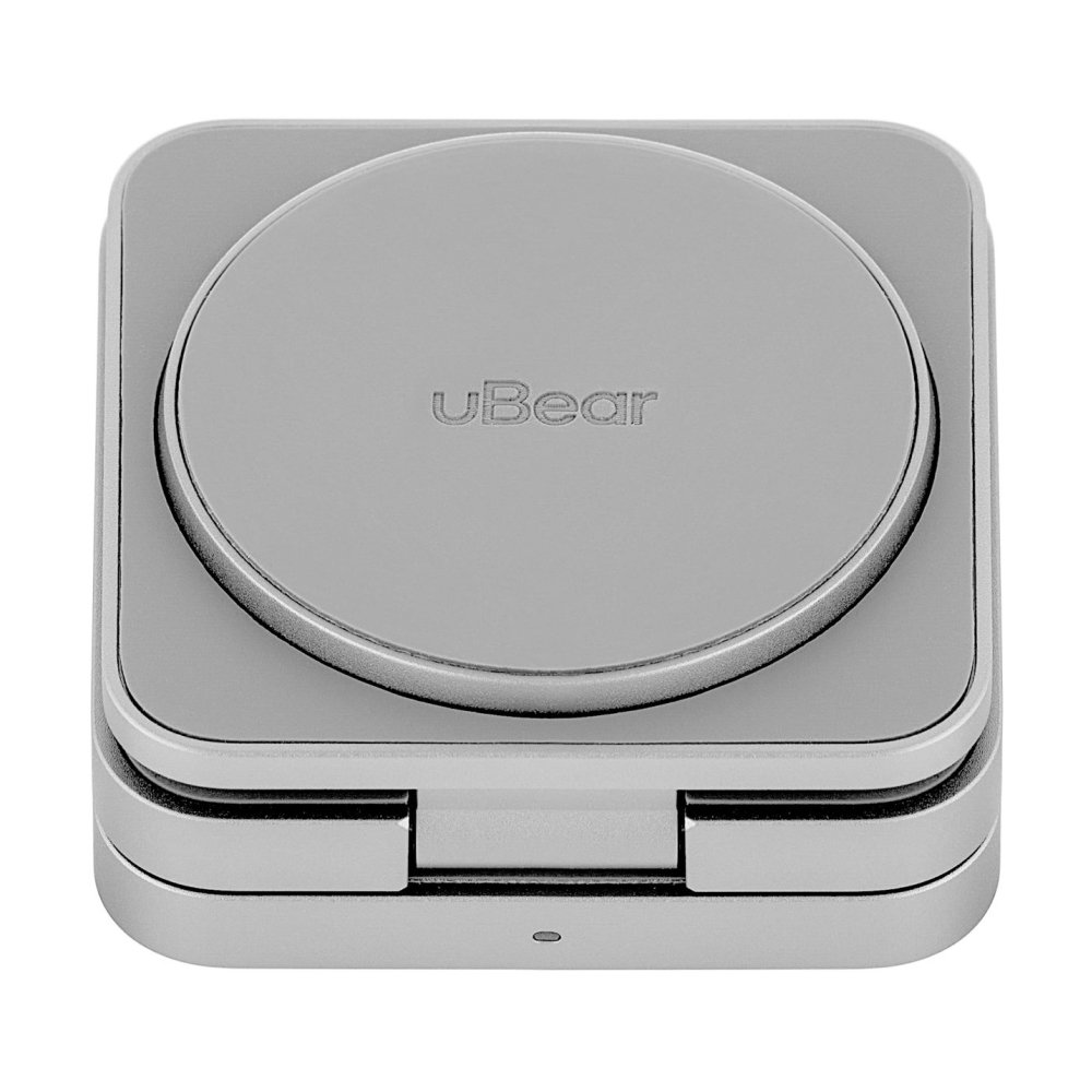 Беспроводное зарядное устройство uBear Balance 3 в 1, MagSafe, 15W. Цвет: серебро