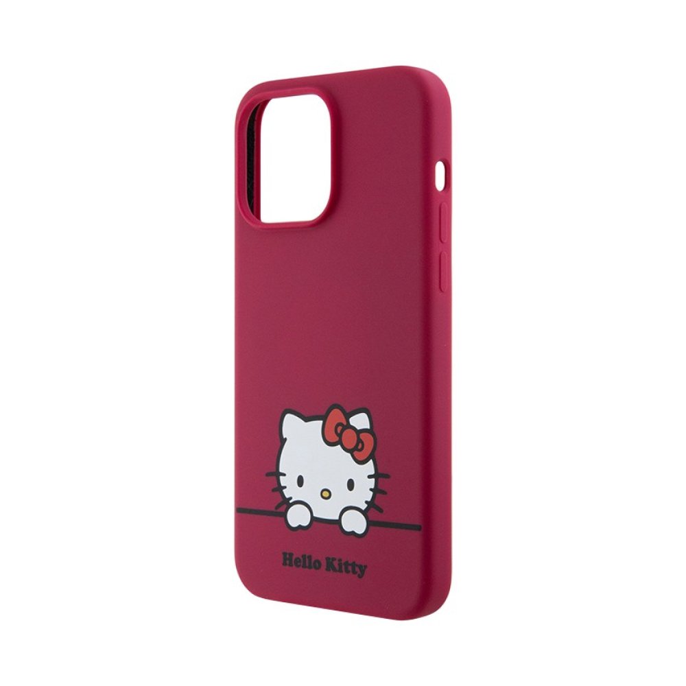 Чехол Hello Kitty Liquid Silicone Dreaming Kitty для iPhone 15 Pro Max. Цвет: красный