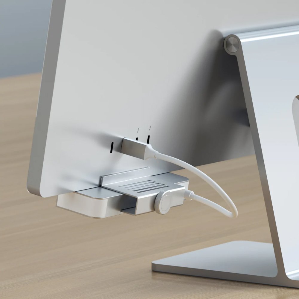 USB-хаб Satechi Aluminum USB-C Clamp Hub для 24" iMac. Цвет: синий