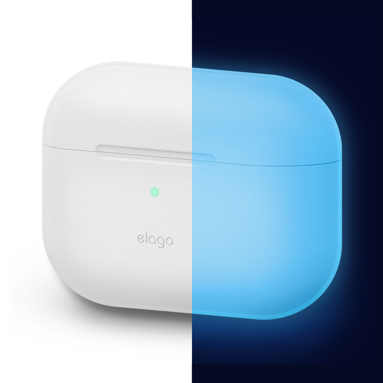 Чехол защитный Elago для AirPods Pro, силикон. Цвет: Nightglow Blue