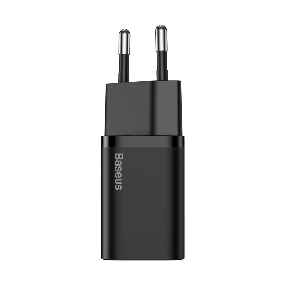 Адаптер питания Baseus Super Si Quick Charger 1C 20 Вт + кабель USB-C 1м. Цвет: чёрный