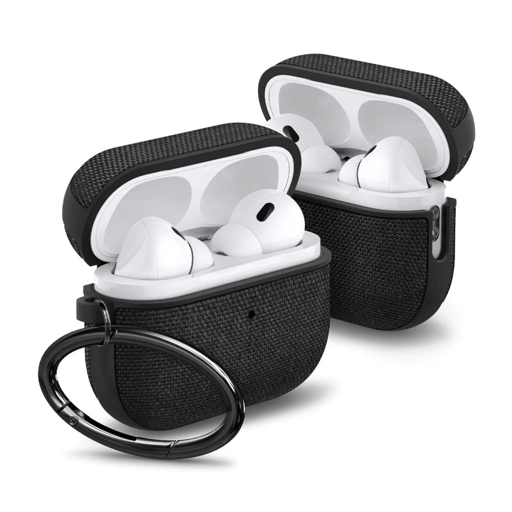 Чехол SPIGEN URBAN FIT для AirPods Pro 2, с карабином. Цвет: черный