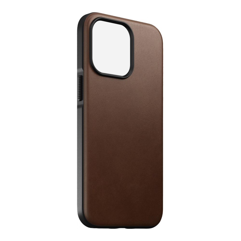 Чехол-накладка Nomad Modern Leather Case для iPhone 13 Pro Max MagSafe, кожаный. Цвет: коричневый