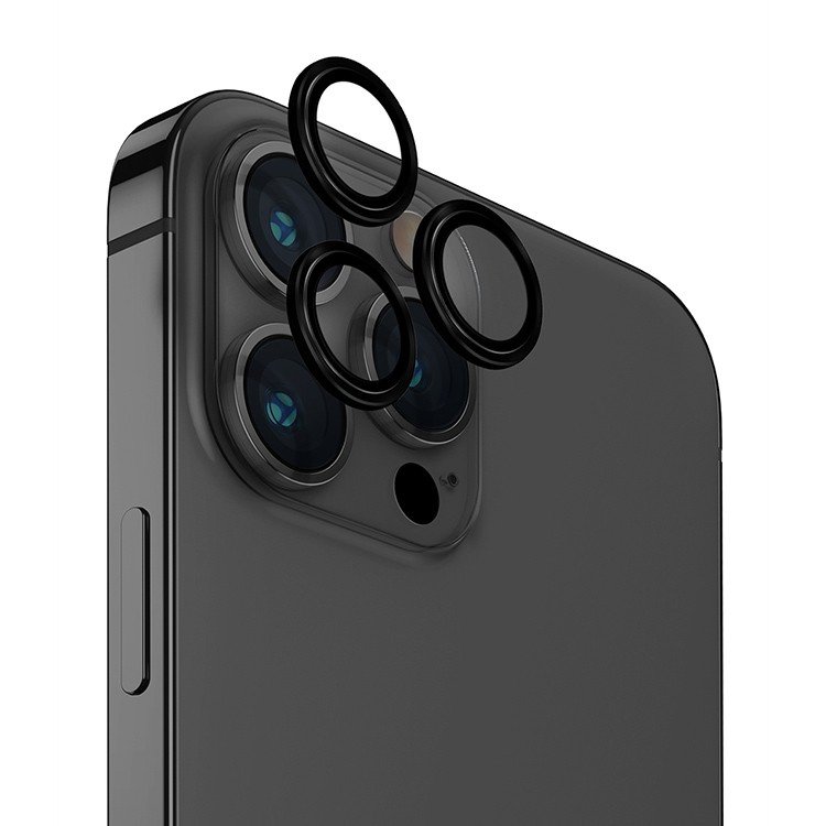 Защитное стекло Uniq OPTIX Camera Lens для камеры iPhone 15 Pro Max. Цвет: чёрный