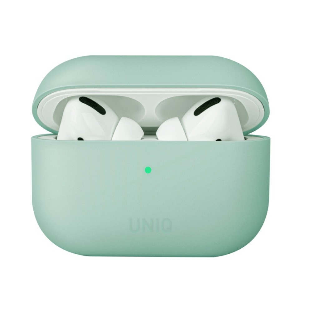 Чехол UNIQ Lino для AirPods Pro, силикон. Цвет: зеленый