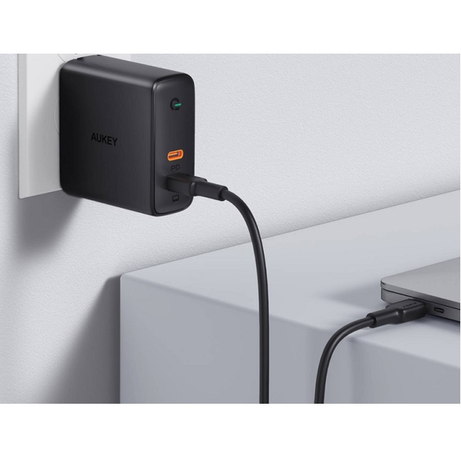 Сетевое зарядное устройство Aukey 60W 2-port USB-C