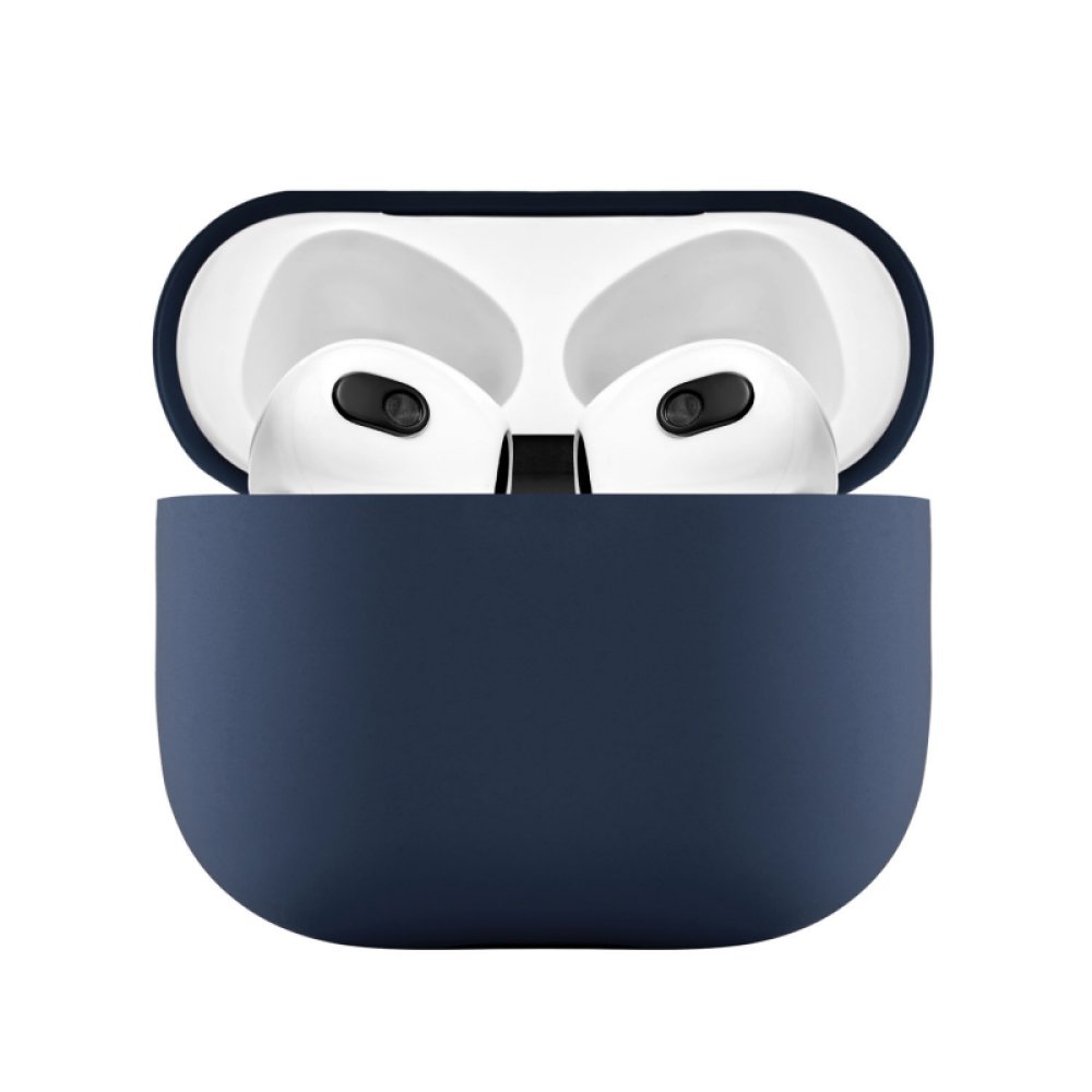 Чехол защитный Ubear для Airpods 3, усиленный силикон. Цвет: тёмно-синий