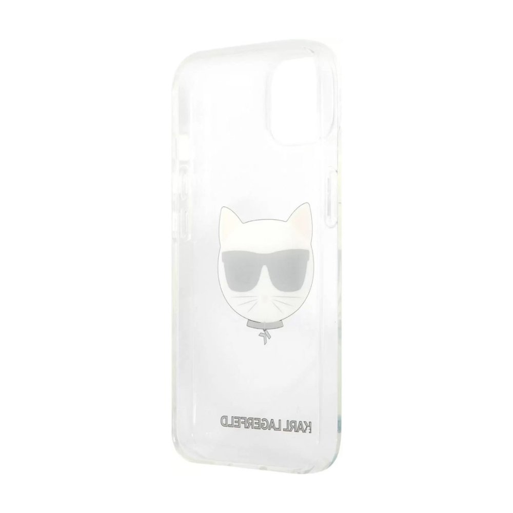 Чехол Lagerfeld для iPhone 13 PC/TPU Choupette Hard. Цвет: прозрачный