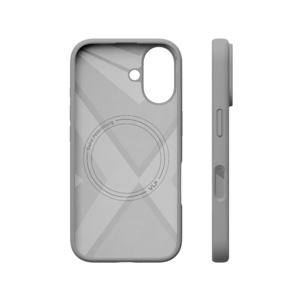 Чехол защитный vlp aster case с MagSafe для iPhone 16. Цвет: серый