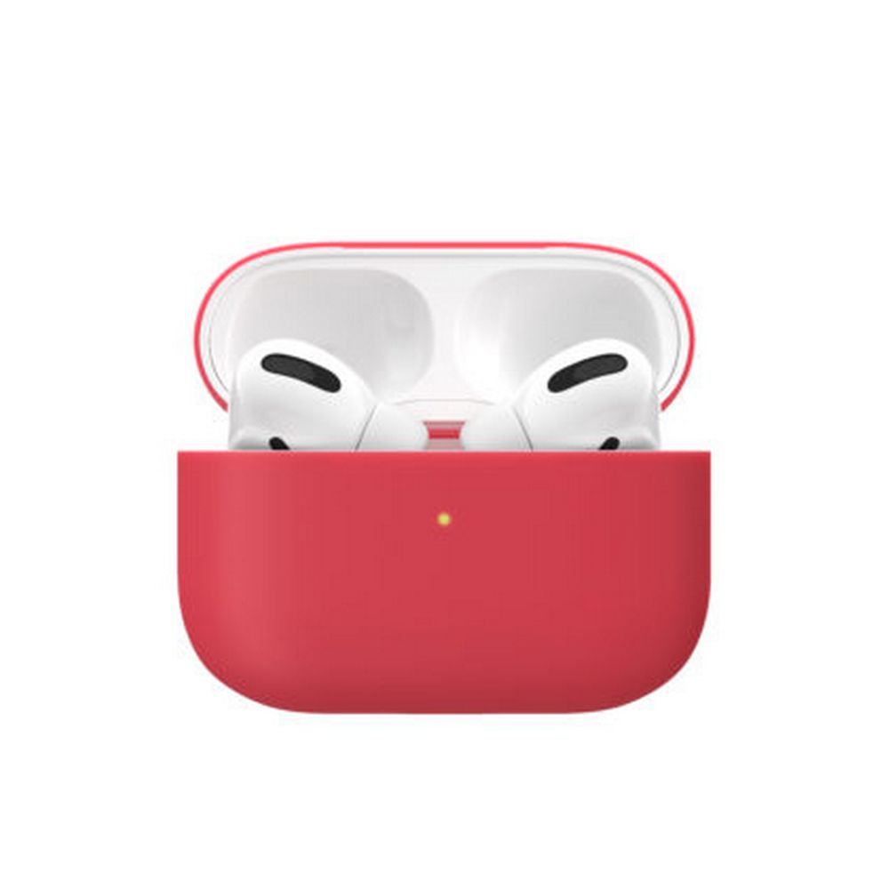 Чехол vlp Soft Touch для AirPods Pro, тонкий силикон. Цвет: красный