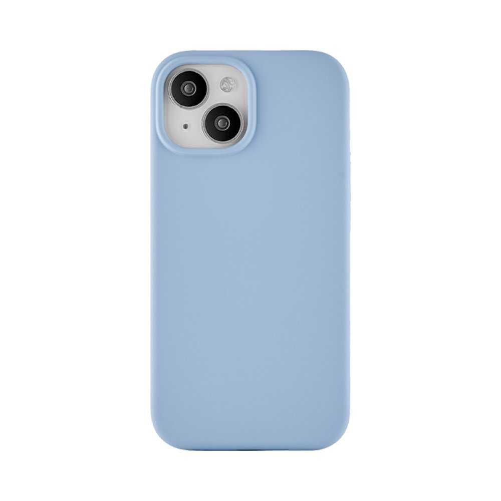 Чехол Ubear Touch Mag Case для iPhone 15 Plus, софт-тач силикон. Цвет: голубой