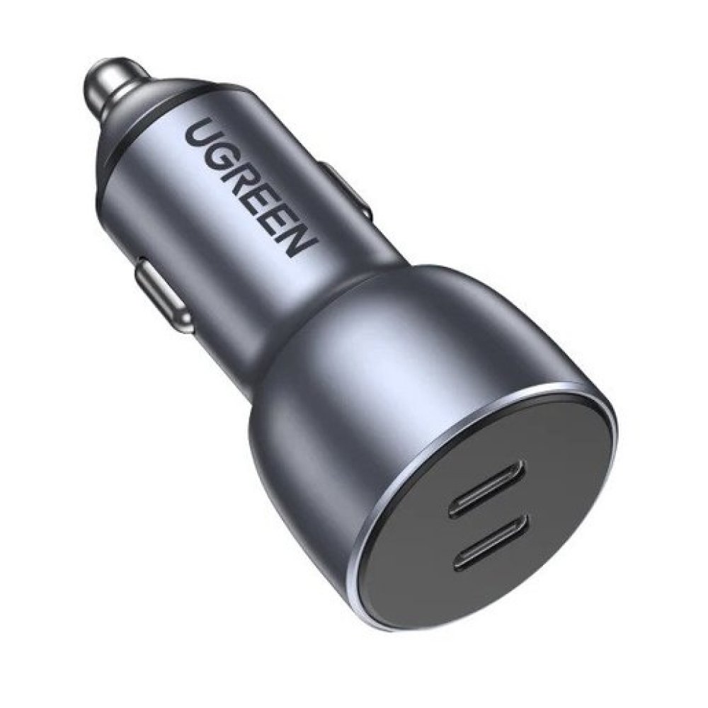 Автомобильное зарядное устройство UGREEN USB-C PD+USB-C PD 36W Fast Car Charger. Цвет: серый