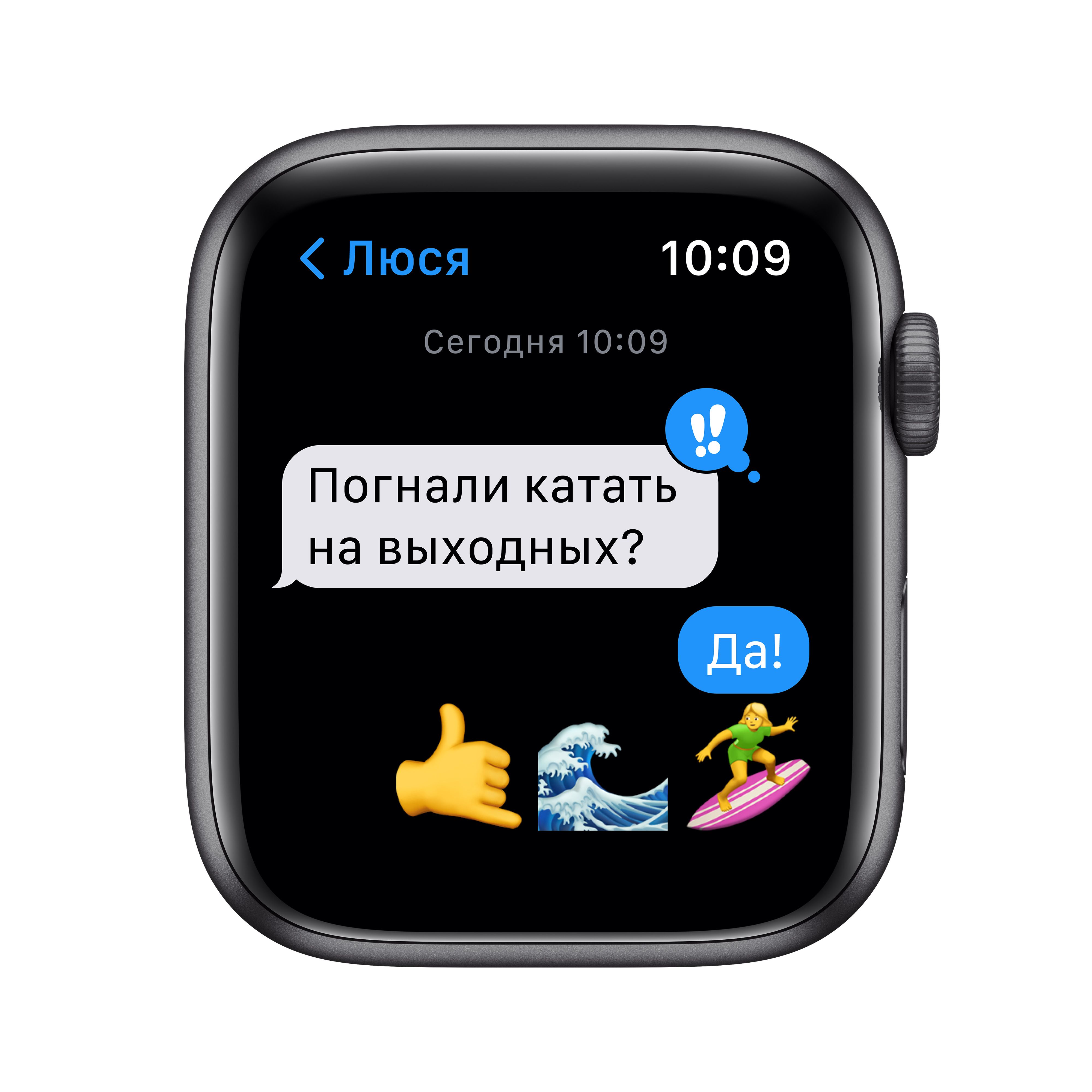 Apple Watch Nike SE, 40мм, корпус из алюминия цвета "серый космос", ремешок "антрацит/черный"