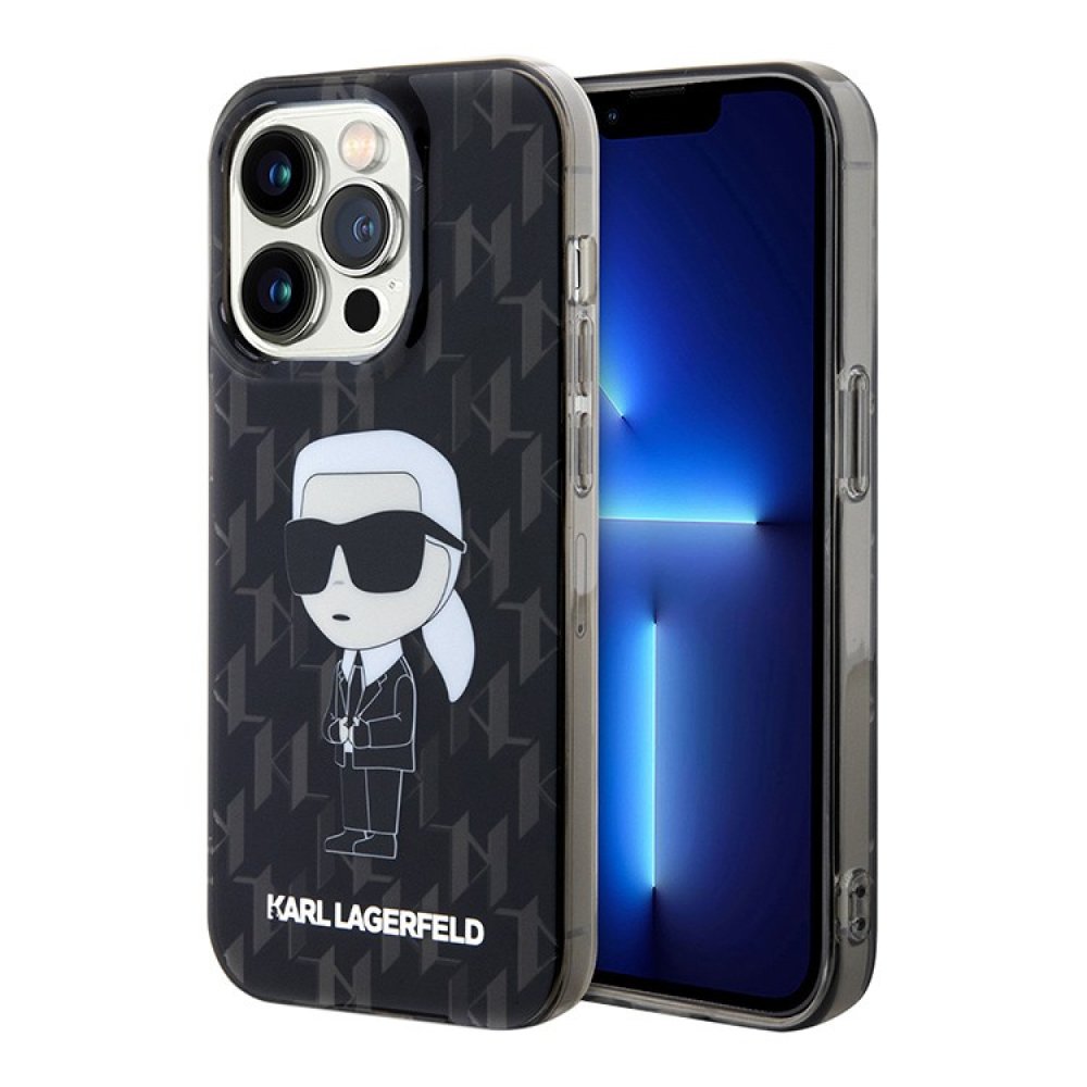 Чехол Lagerfeld PC/TPU Monogram NFT Karl Ikonik Hard для iPhone 15 Pro Max.Цвет: чёрный