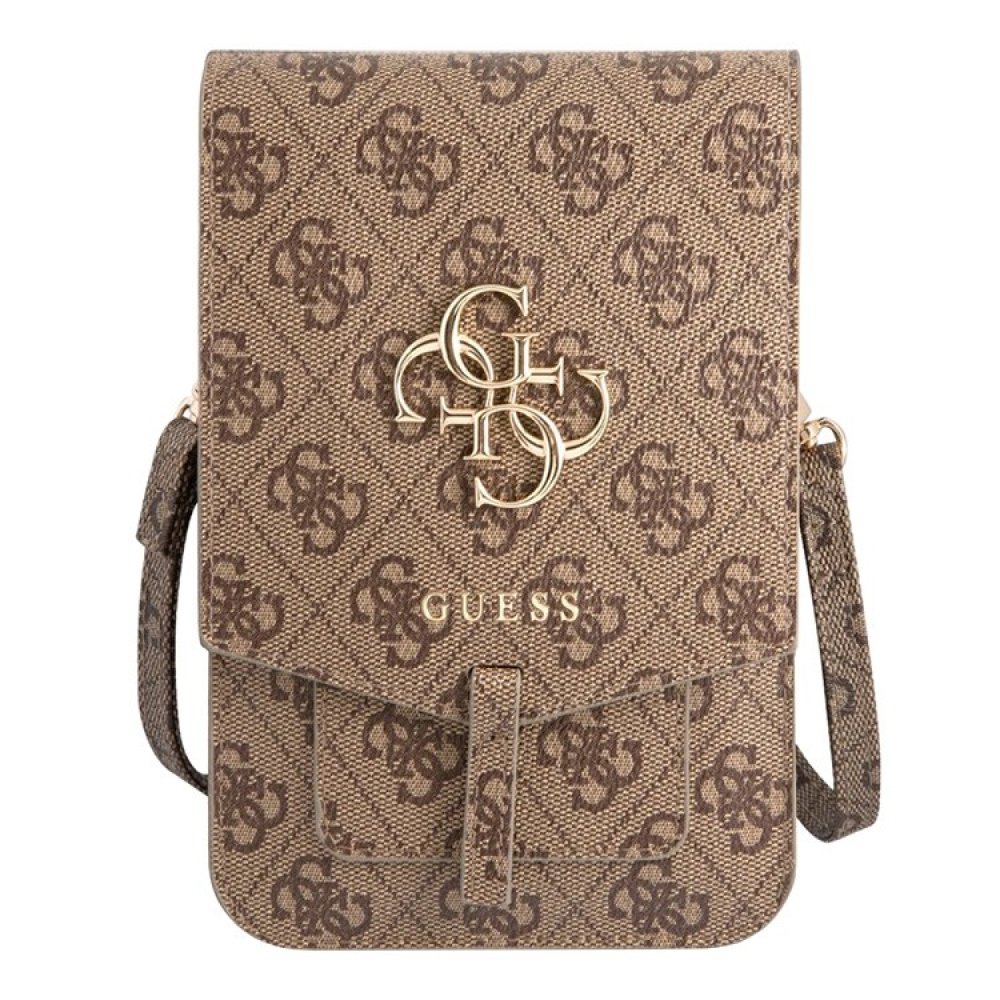 Сумка Guess Wallet Bag 4G with Big melal logo для iPhone. Цвет: коричневый