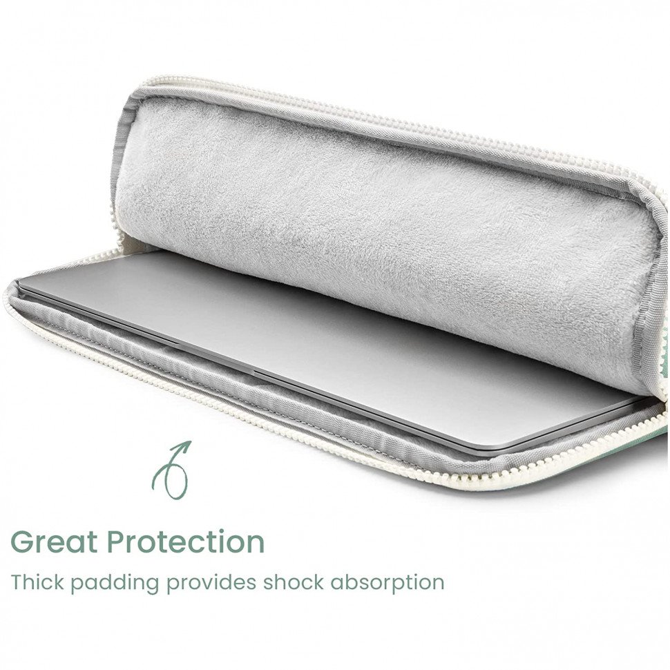 Чехол + органайзер Tomtoc TheHer Jelly Laptop Sleeve Kit A23 для MacBook Air/Pro 13". Цвет: зелёный