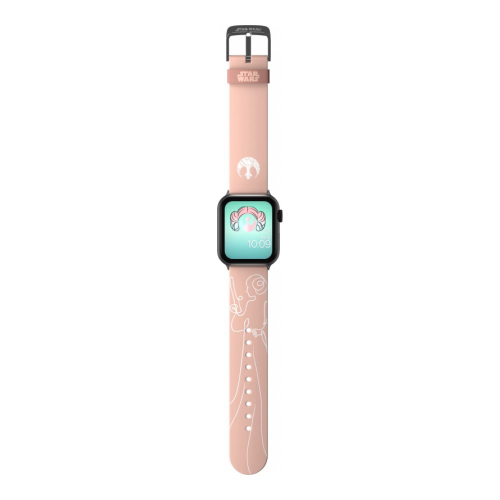 Ремешок силиконовый MobyFox STAR WARS - Leia Organa Edition для Apple Watch. Цвет: розовый