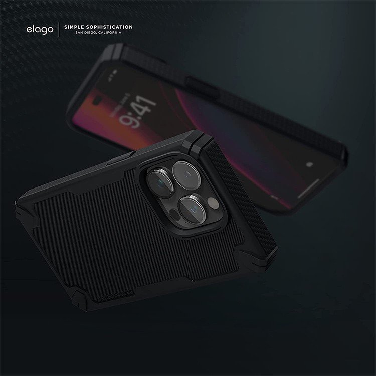 Чехол Elago ARMOR silicone (tpu) для iPhone 14 Pro. Цвет: чёрный