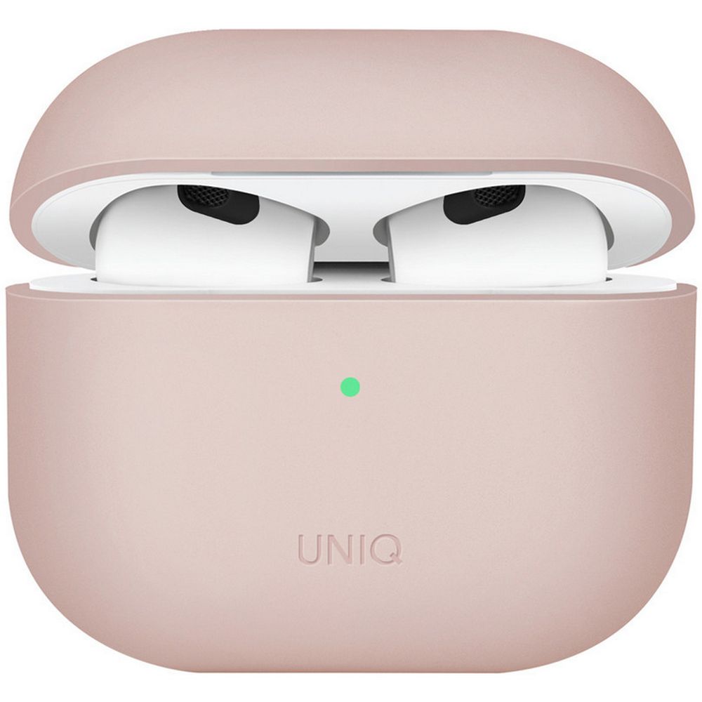 Чехол UNIQ Lino для AirPods 3, силикон. Цвет: розовый