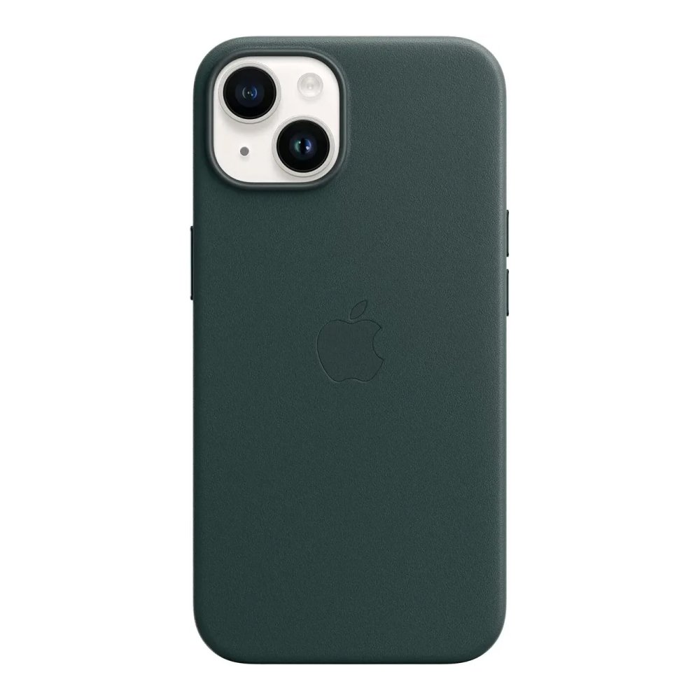 Кожаный чехол MagSafe для iPhone 14 Leather Case with MagSafe - Forest Green