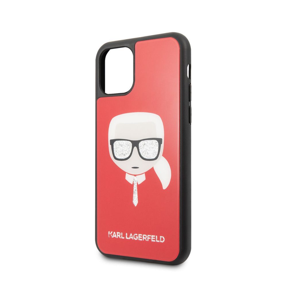 Чехол Lagerfeld для iPhone 11 Double Layer Karl's Head. Цвет: красный