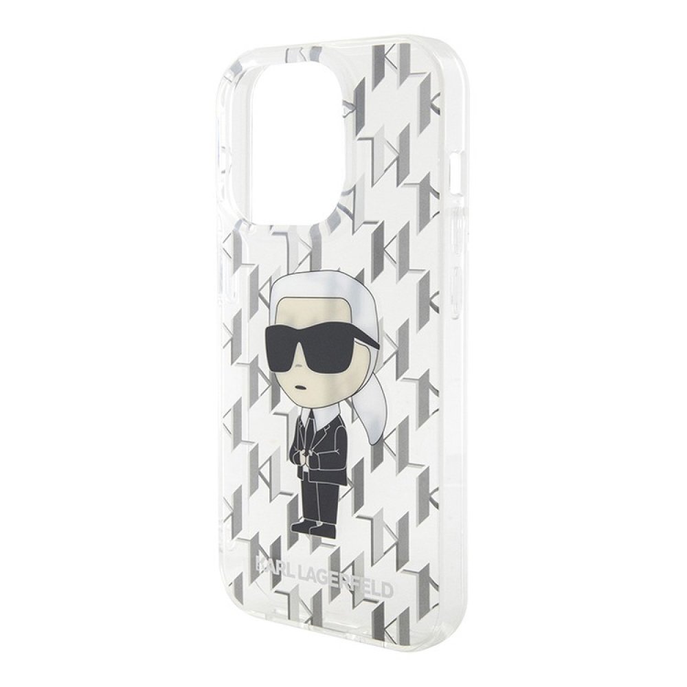 Чехол Lagerfeld PC/TPU Monogram NFT Karl Ikonik Hard для iPhone 15 Pro Max.Цвет: прозрачный