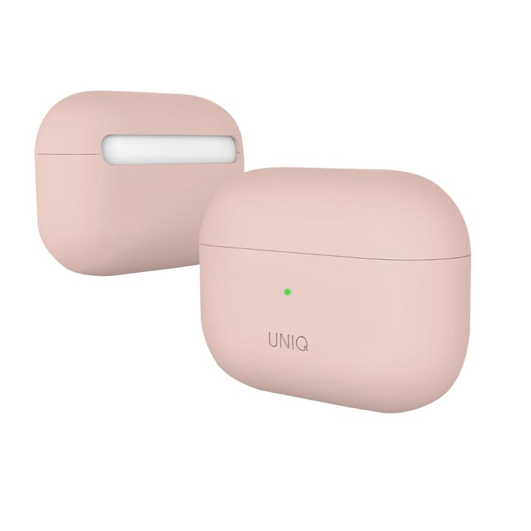 Чехол UNIQ Lino для AirPods Pro, силикон. Цвет: розовый