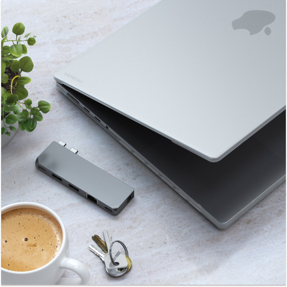 Чехол-накладка Satechi Eco Hardshell Case для MacBook Pro 14". Цвет: прозрачный