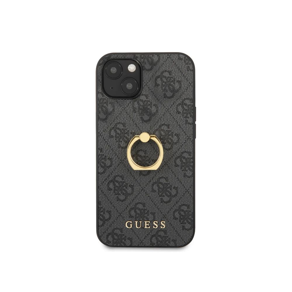 Чехол Guess для iPhone 13 PU 4G + Ring. Цвет: серый