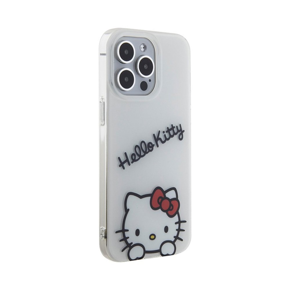 Чехол Hello Kitty Crossbody PC/TPU Dreaming Kitty + PU Strap для iPhone 14 Pro Max. Цвет: белый