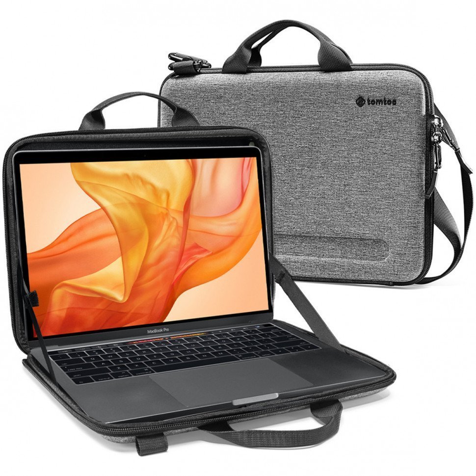 Сумка Tomtoc FancyCase Laptop Shoulder Bag A25 для ноутбуков 13". Цвет: серый