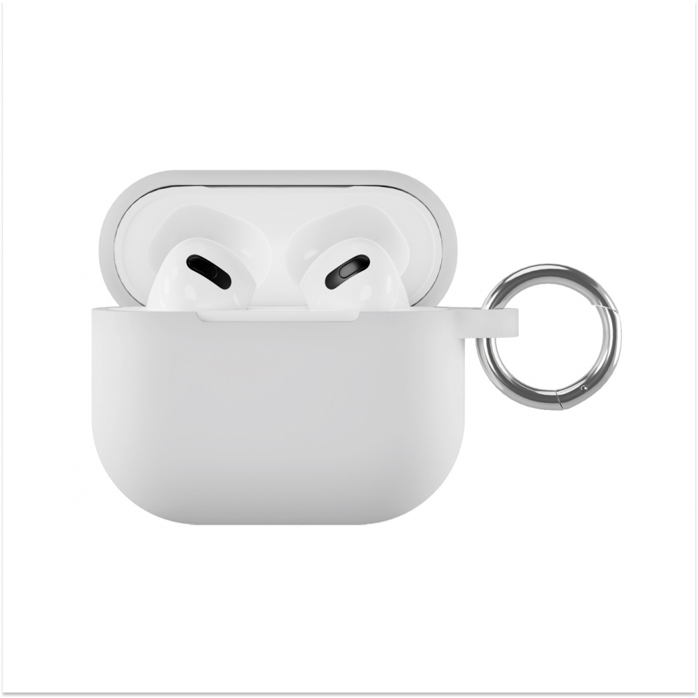 Чехол vlp Soft Touch, с кольцом для AirPods 3. Цвет: белый