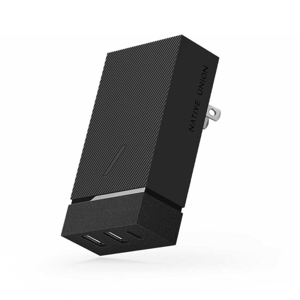 Сетевое зарядное устройство Native Union Smart HUB PD 45W, USB-A, USB-C. Цвет: серый