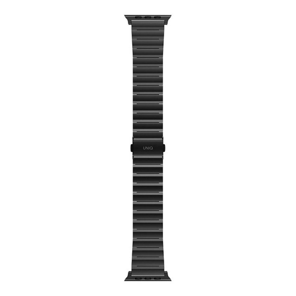 Ремешок из стали Uniq Strova Strap Link Steel для Apple Watch 42/44/45/49мм. Цвет: черный