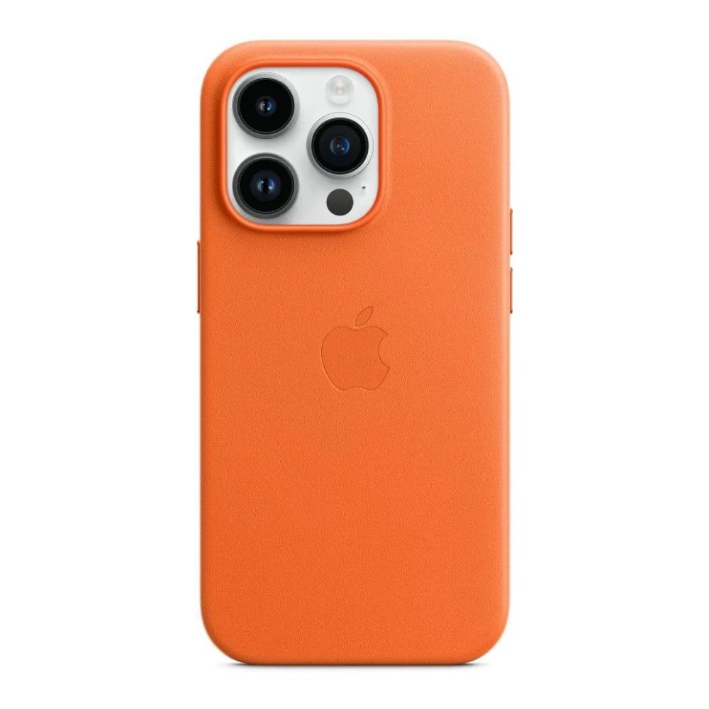 Кожаный чехол MagSafe для iPhone 14 Pro Max Leather Case with MagSafe - Orange