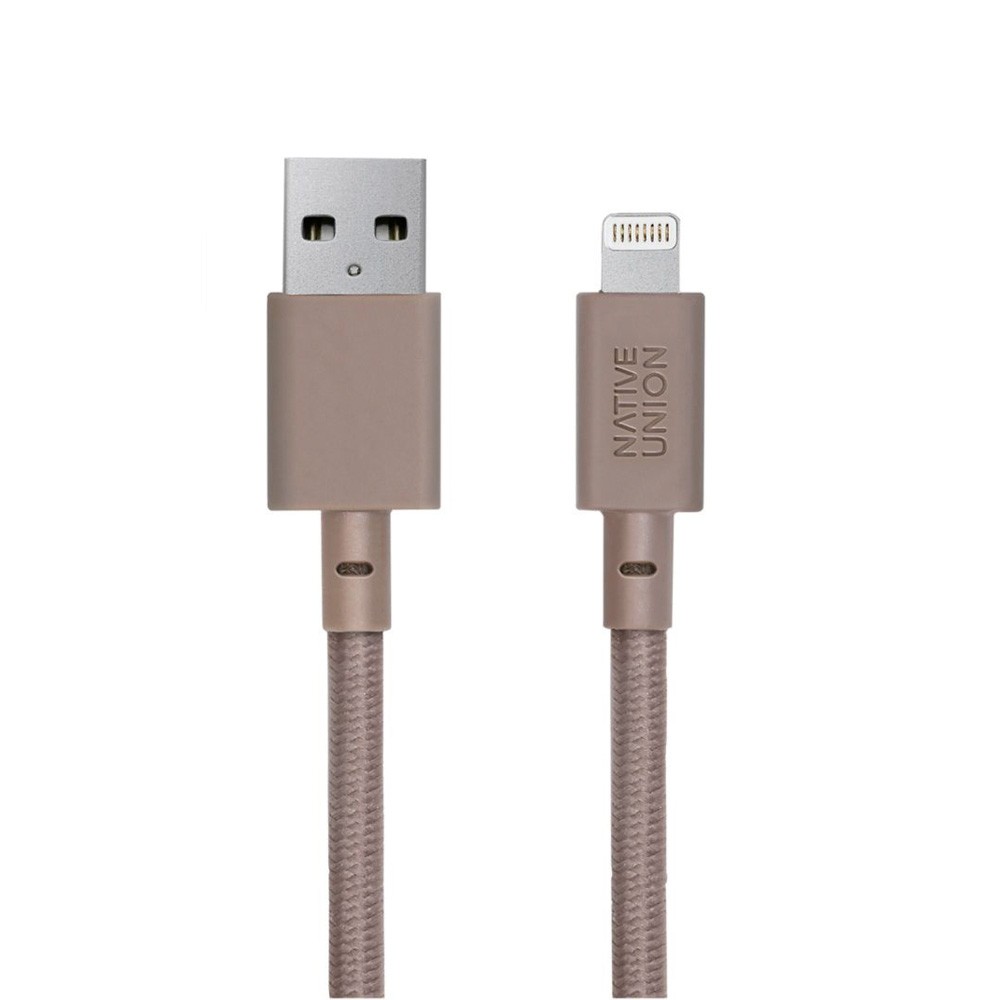 Кабель Native Union 3м., Lightning to USB. Цвет: бежевый