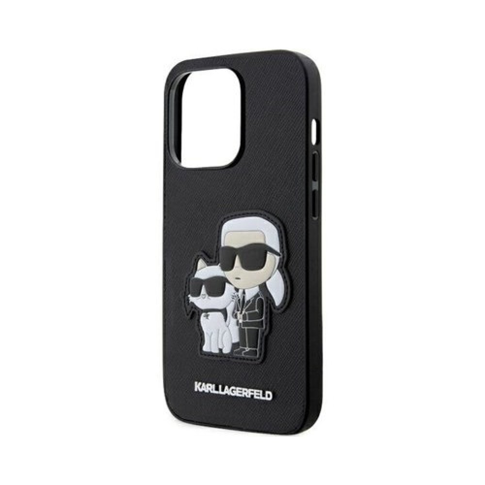 Чехол Lagerfeld для iPhone 11 PU Saffiano NFT Karl & Choupette Hard. Цвет: чёрный