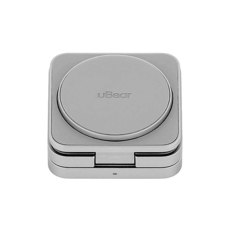 Беспроводное зарядное устройство uBear Balance 3 в 1, MagSafe, 15W. Цвет: титан