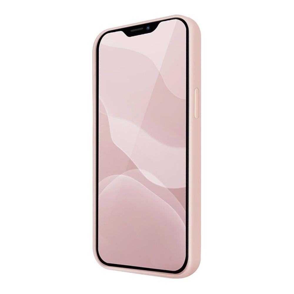 Чехол Uniq LINO для iPhone 12 Pro Max антимикробный. Цвет: розовый