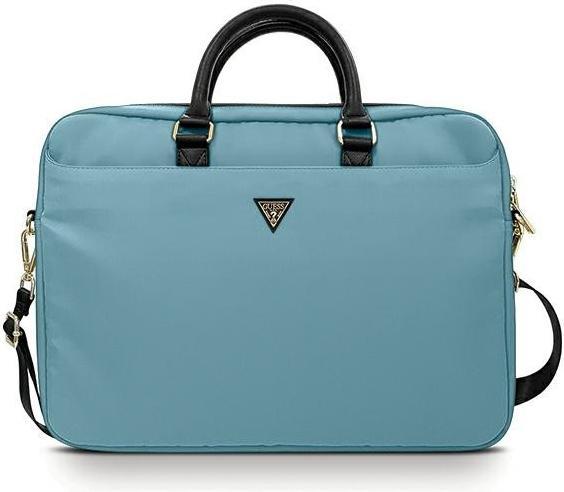 Сумка Guess для ноутбуков 15" Nylon computer bag with Triangle metal logo Цвет: светло-синий