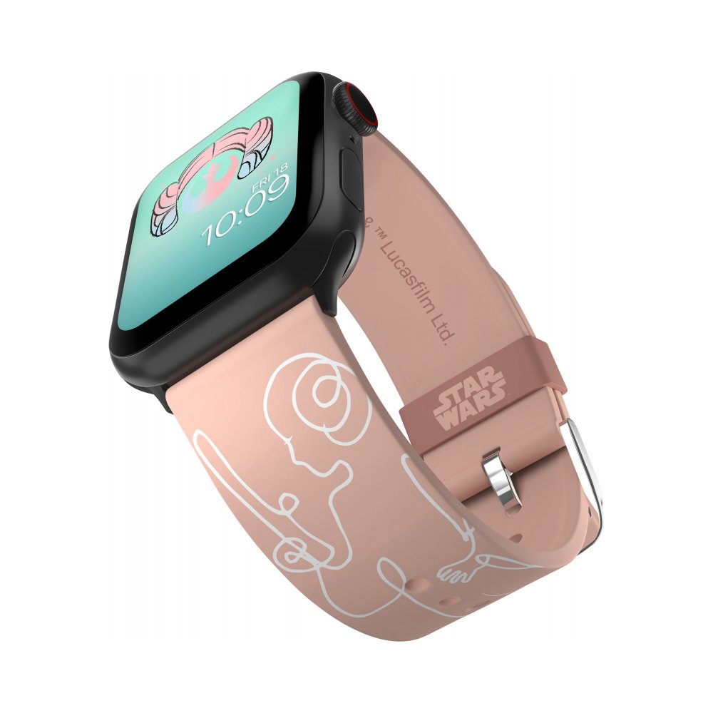 Ремешок силиконовый MobyFox STAR WARS - Leia Organa Edition для Apple Watch. Цвет: розовый