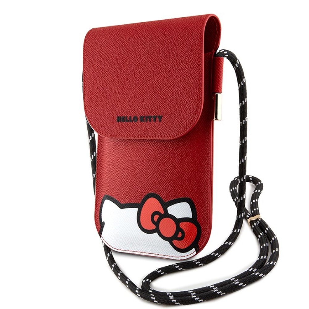 Сумка Hello Kitty Wallet Bag PU Grained leather Hidden Kitty with Cord для iPhone. Цвет: красный