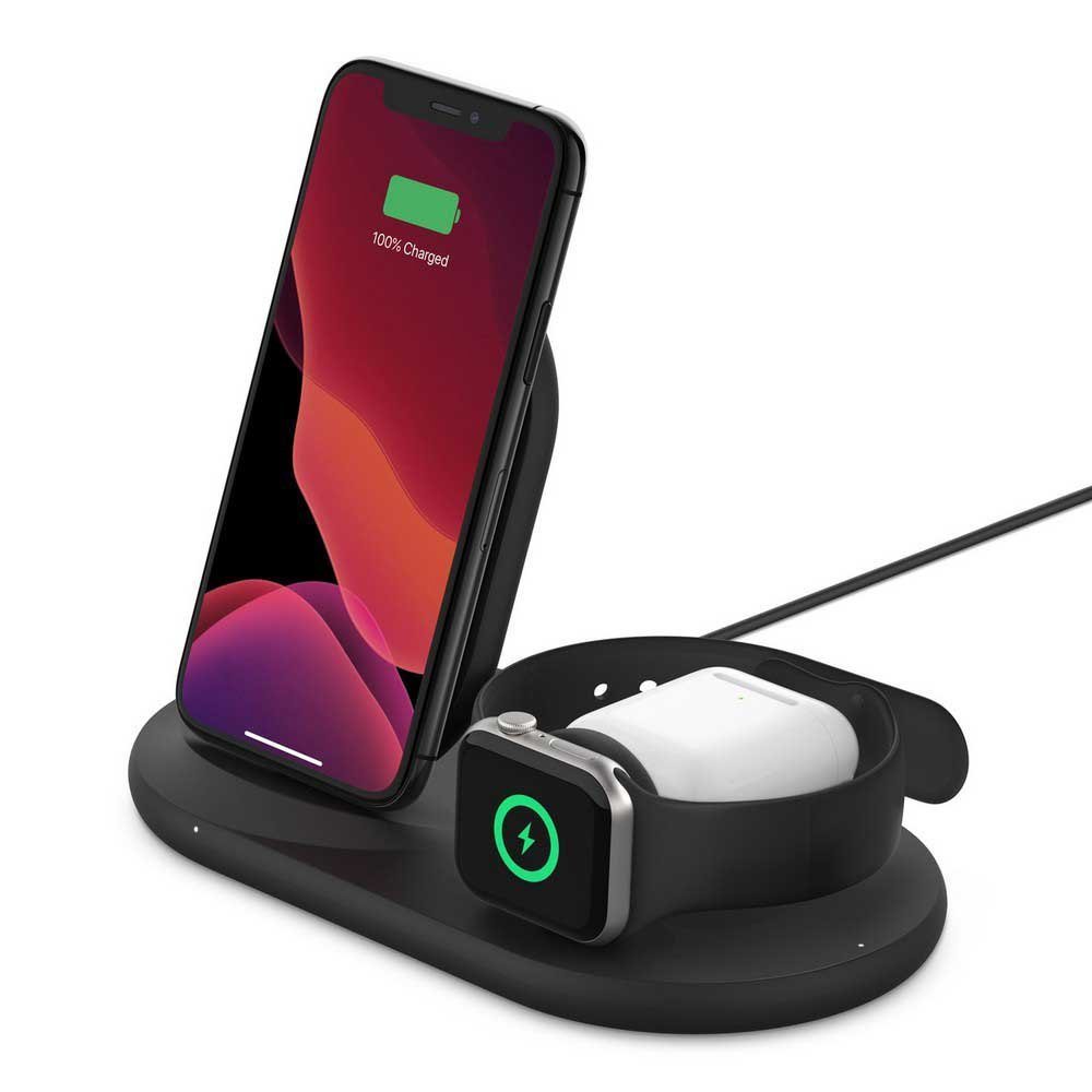 Беспроводное з/у Belkin 3-in-1 Wireless Pad/Stand/Apple Watch. Цвет: чёрный