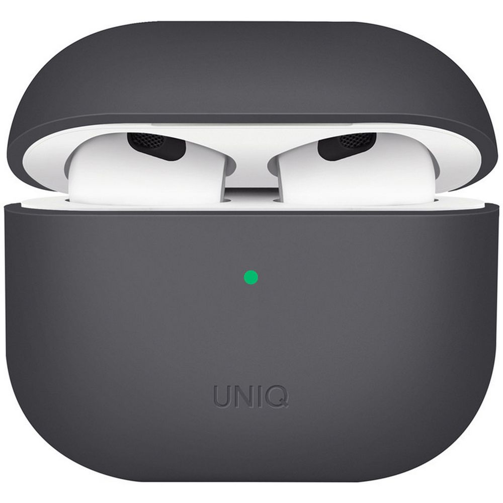 Чехол UNIQ Lino для AirPods 3, силикон. Цвет: серый