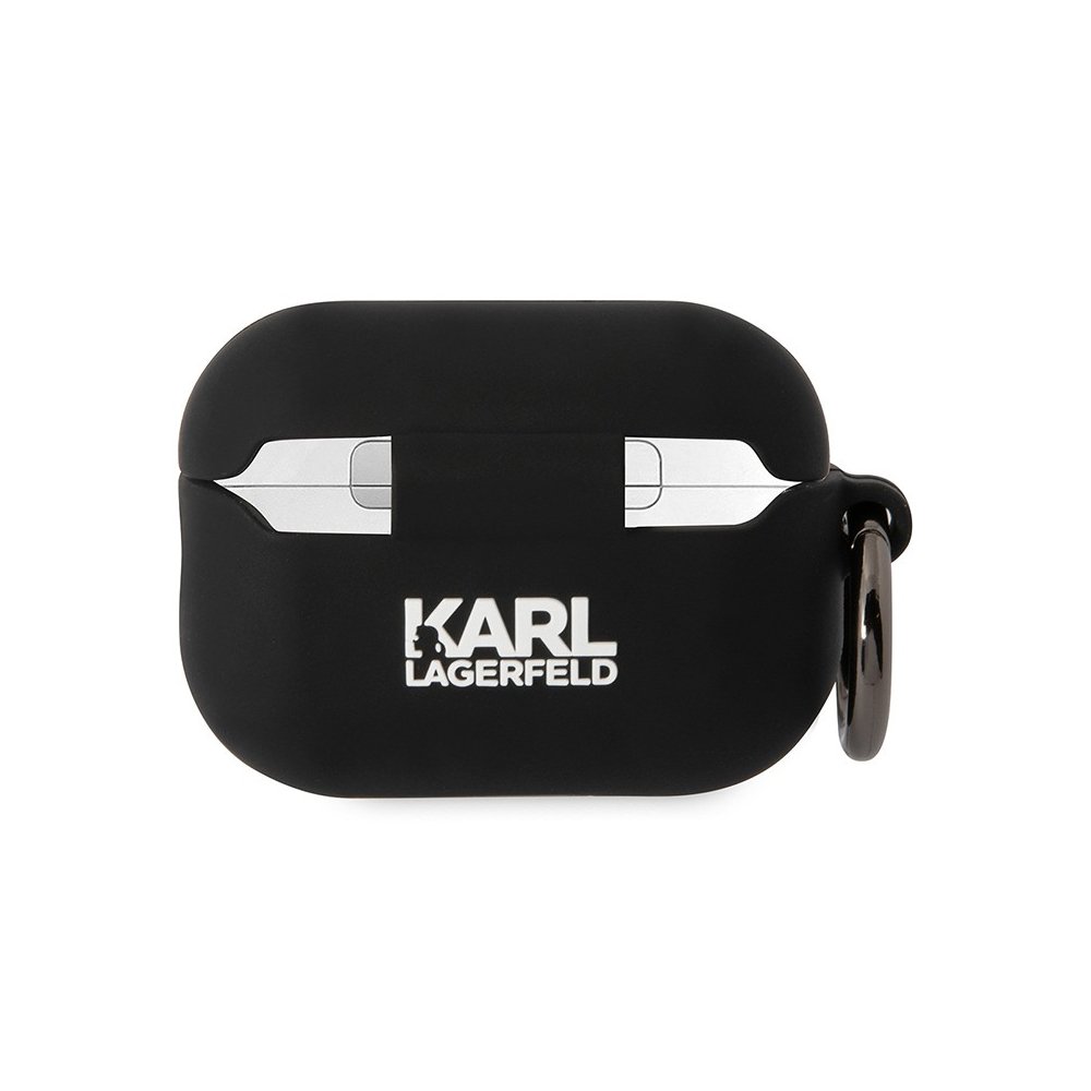 Чехол Lagerfeld Silicone case with ring NFT Karl & Choupette для AirPods Pro 2. Цвет: чёрный