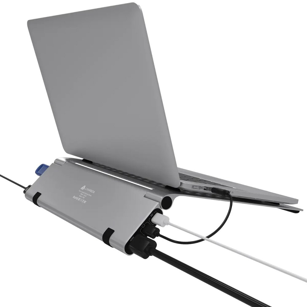 Док-станкция подставка для ноутбука Lyambda USB Type-C /USB 3.0/HDMI. Цвет: серый