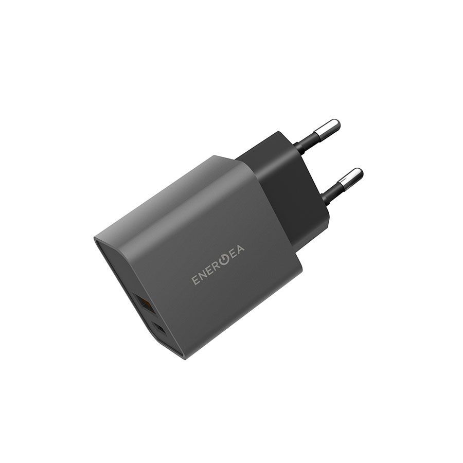 Адаптер питания EnergEA Ampcharge USB-C, USB-A QC 3.0, 20W Gunmetal