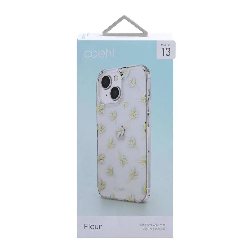 Чехол Uniq COEHL Fleur для iPhone 13. Цвет: синий