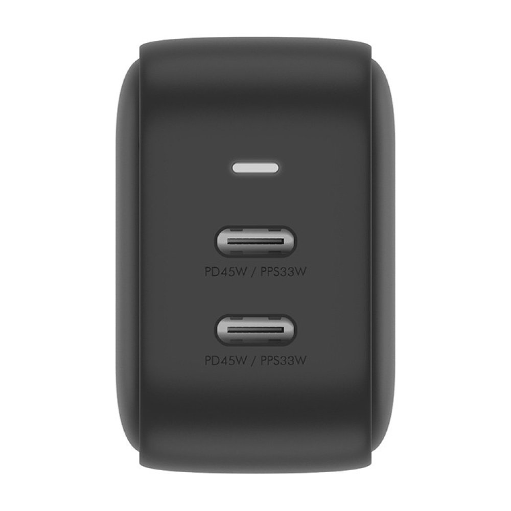 Адаптер питания EnergEA Travelite Gan45 2USB-C, PD/PPS, 45W. Цвет: чёрный