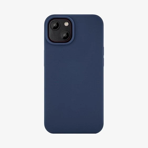 Чехол Ubear Touch Case для iPhone 13, софт-тач силикон. Цвет: тёмно-синий